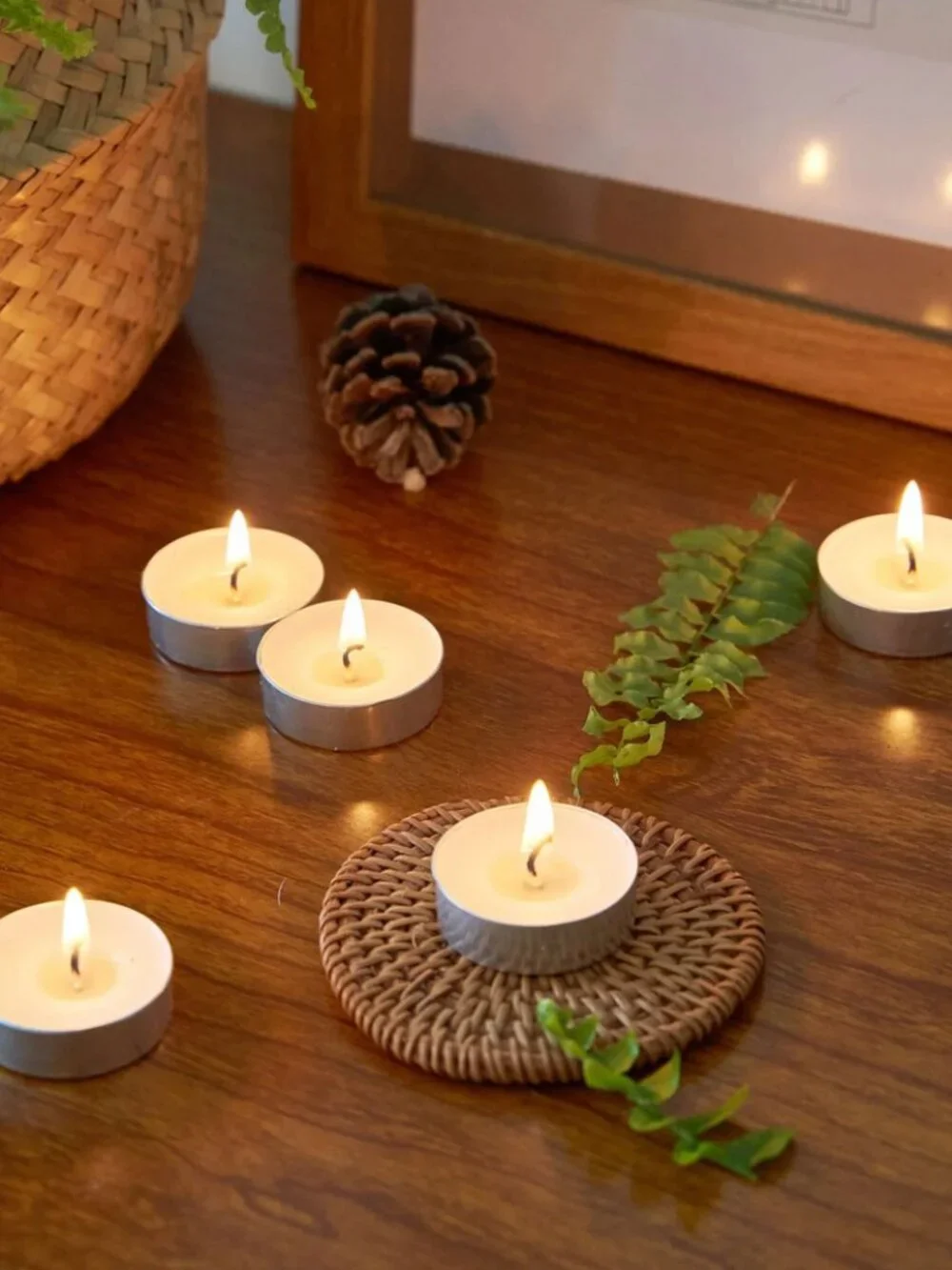 45 White Tealights Unscented